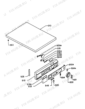 Взрыв-схема посудомоечной машины Zanussi ZW4618 - Схема узла Command panel 037